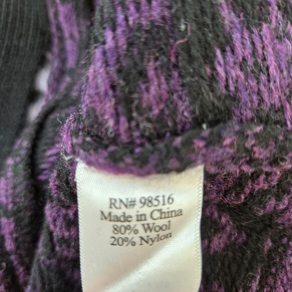 Coldwater Creek Wool Blend Snowflake Pattern Cardigan Sweater Size XS - Picture 6 of 6